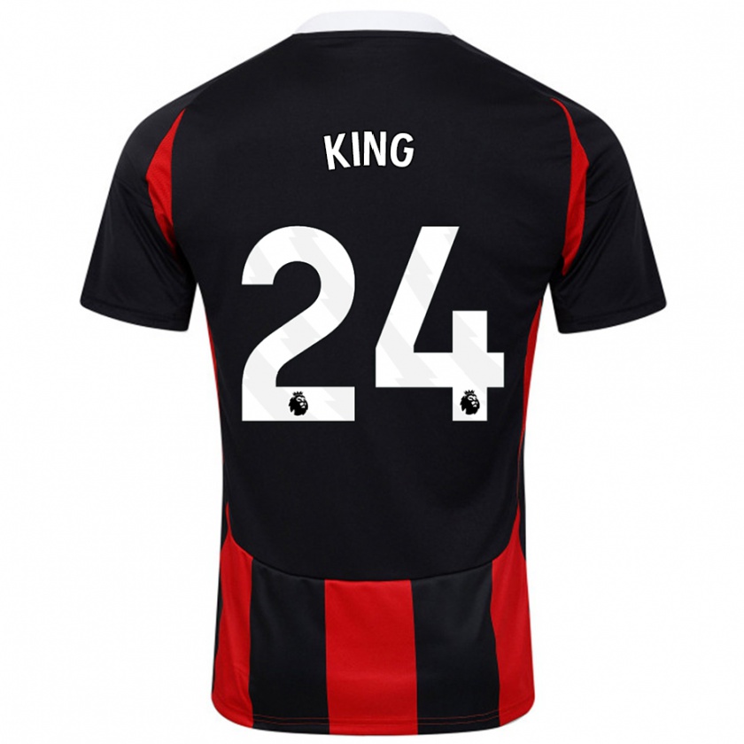 Kandiny Enfant Maillot Joshua King #24 Noir Rouge Tenues Extérieur 2024/25 T-Shirt