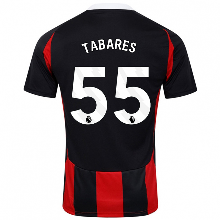 Kandiny Enfant Maillot Samuel Tabares #55 Noir Rouge Tenues Extérieur 2024/25 T-Shirt