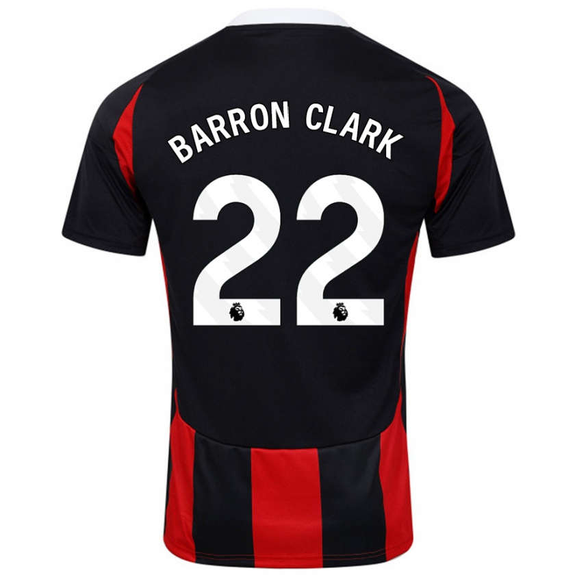 Kandiny Enfant Maillot Betty Barron-Clark #22 Noir Rouge Tenues Extérieur 2024/25 T-Shirt