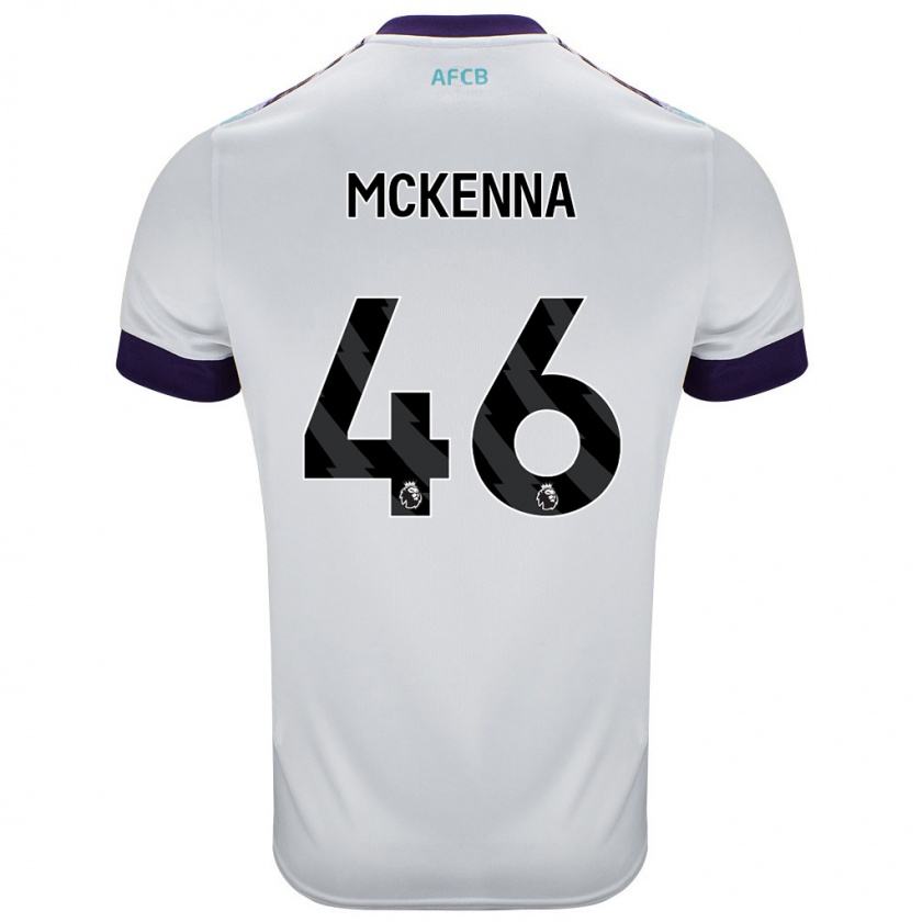 Kandiny Enfant Maillot Callan Mckenna #46 Blanc Vert Violet Tenues Extérieur 2024/25 T-Shirt