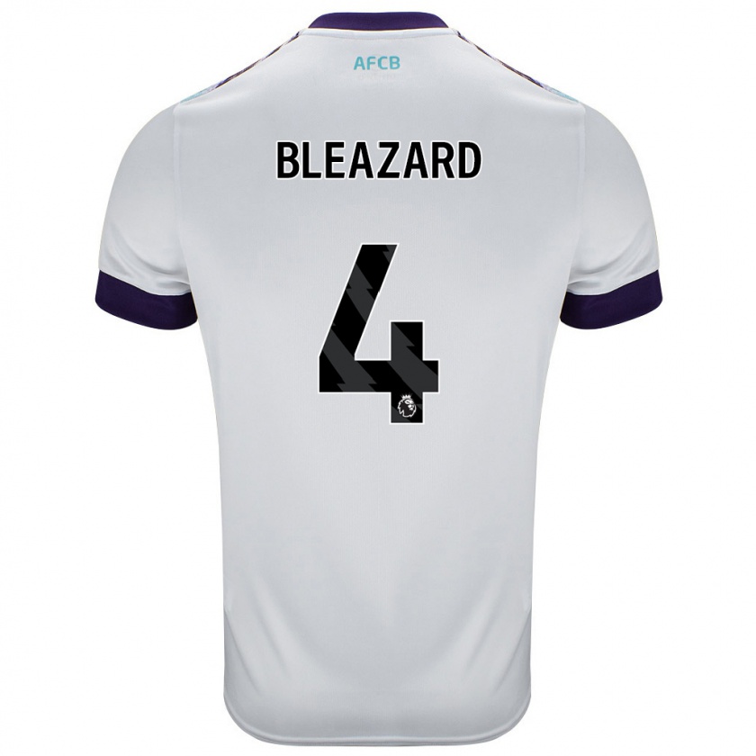 Kandiny Enfant Maillot Helen Bleazard #4 Blanc Vert Violet Tenues Extérieur 2024/25 T-Shirt