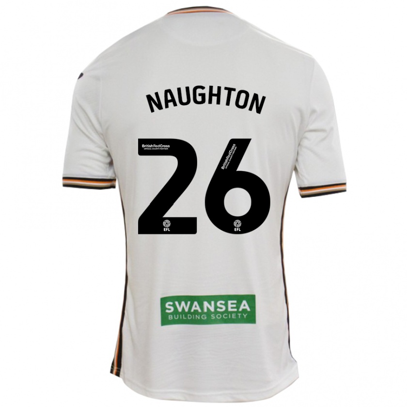 Kandiny Homme Maillot Kyle Naughton #26 Blanc Tenues Domicile 2024/25 T-Shirt