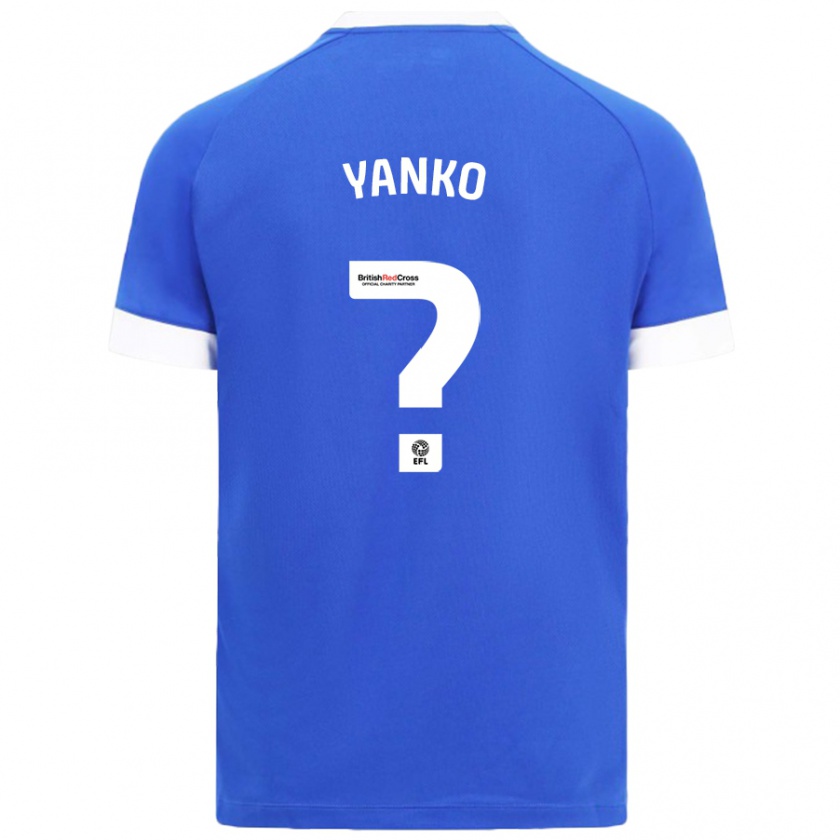 Kandiny Homme Maillot Nativ Yanko #0 Bleu Ciel Tenues Domicile 2024/25 T-Shirt