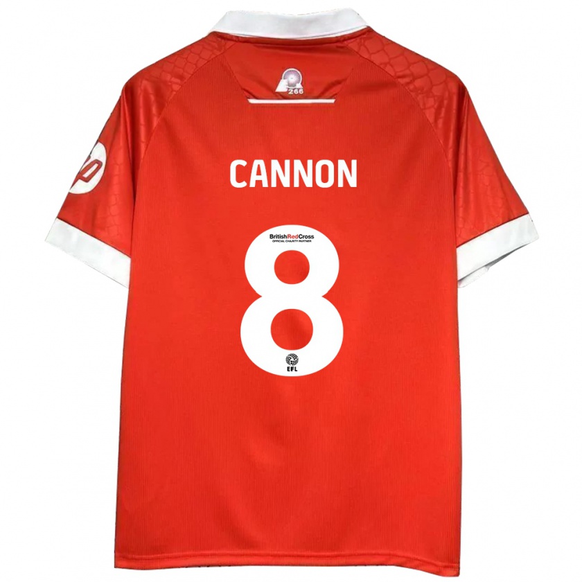 Kandiny Homme Maillot Andy Cannon #8 Rouge Blanc Tenues Domicile 2024/25 T-Shirt