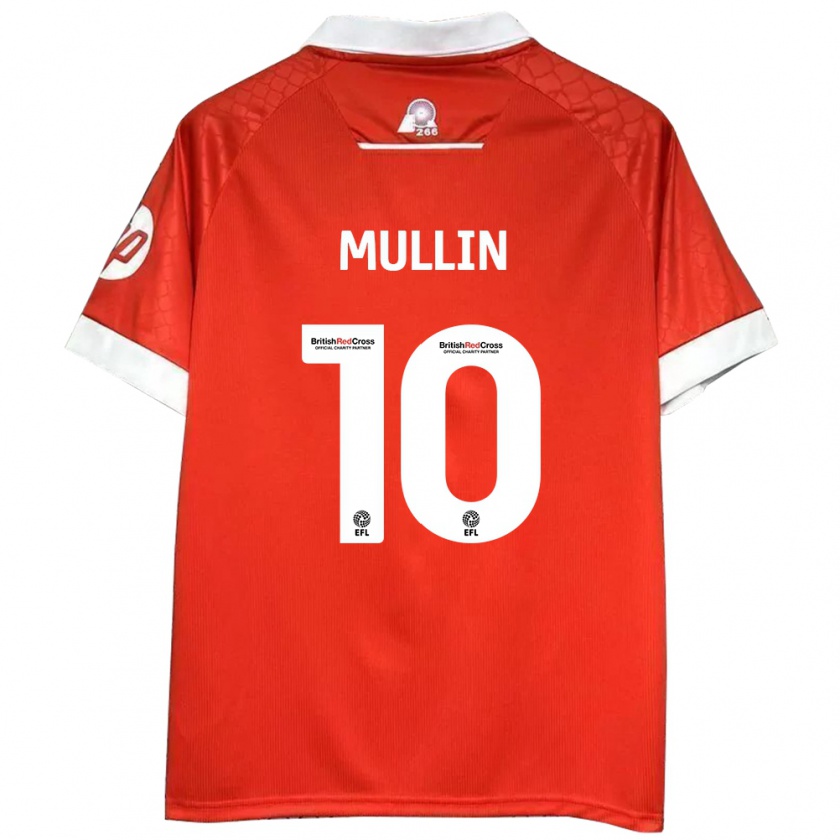 Kandiny Homme Maillot Paul Mullin #10 Rouge Blanc Tenues Domicile 2024/25 T-Shirt