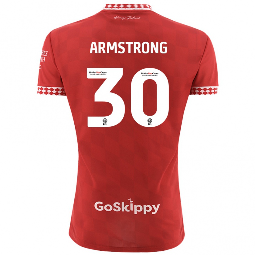 Kandiny Homme Maillot Sinclair Armstrong #30 Rouge Tenues Domicile 2024/25 T-Shirt