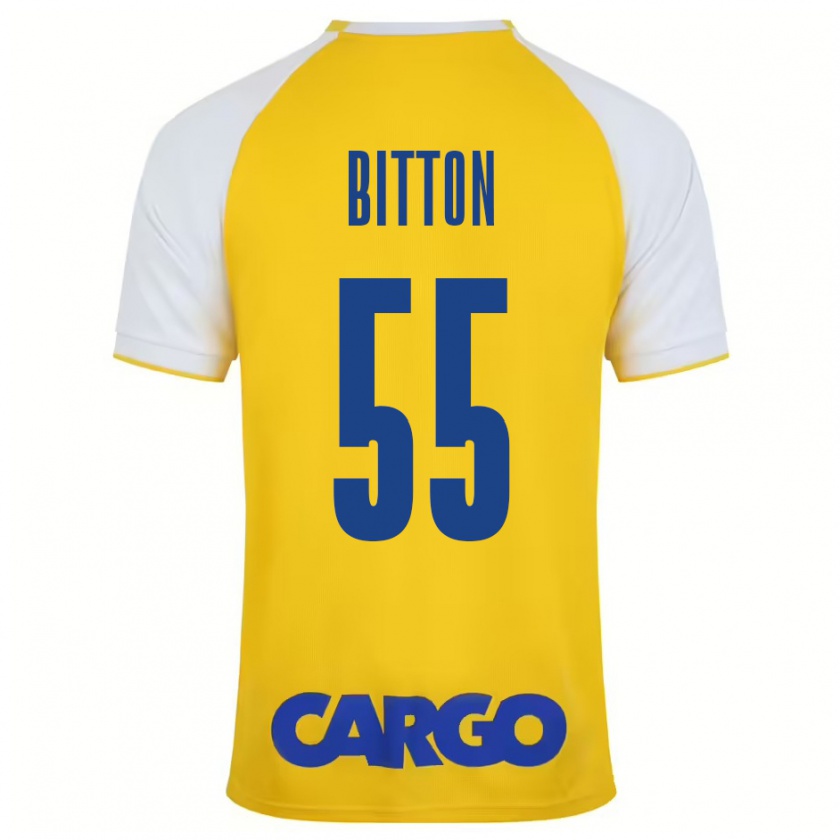 Kandiny Homme Maillot Nir Bitton #55 Jaune Blanc Tenues Domicile 2024/25 T-Shirt