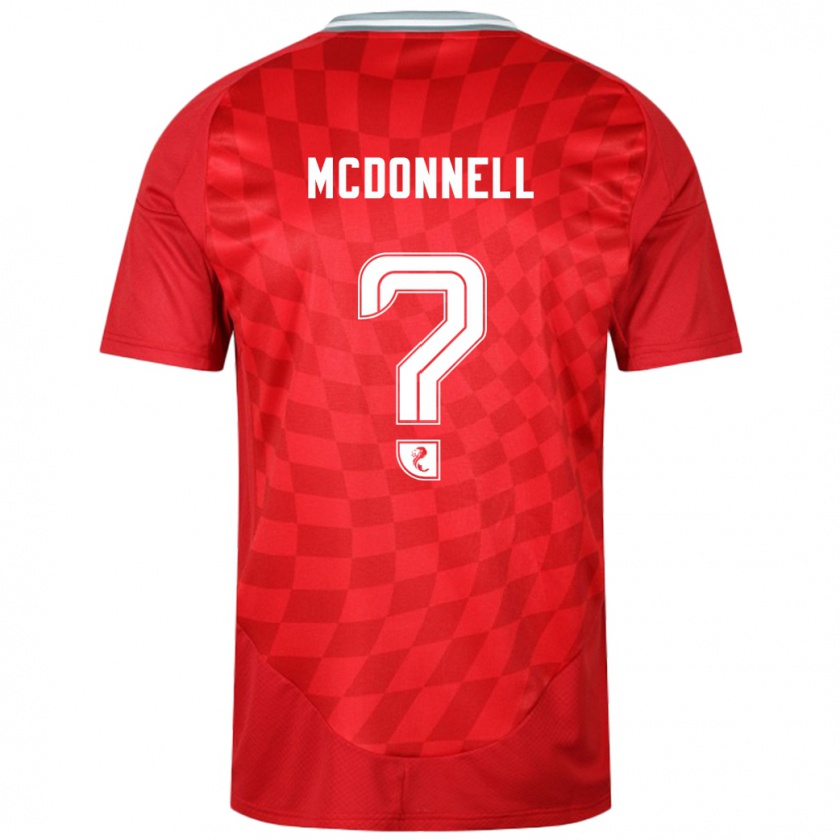 Kandiny Homme Maillot Noah Mcdonnell #0 Rouge Tenues Domicile 2024/25 T-Shirt