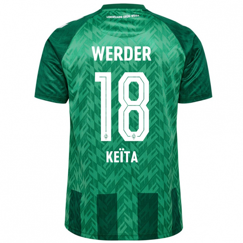 Kandiny Homme Maillot Naby Keïta #18 Vert Tenues Domicile 2024/25 T-Shirt