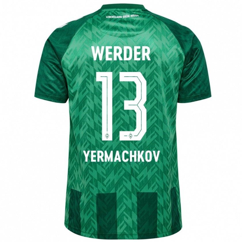 Kandiny Homme Maillot Ivan Yermachkov #13 Vert Tenues Domicile 2024/25 T-Shirt