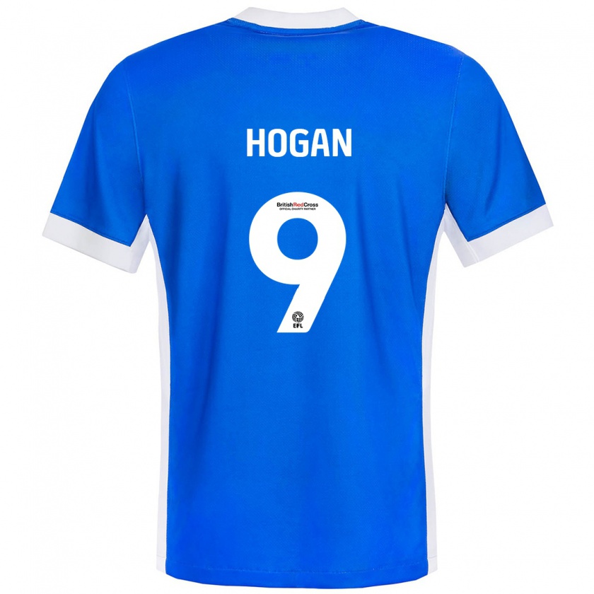 Kandiny Homme Maillot Scott Hogan #9 Bleu Blanc Tenues Domicile 2024/25 T-Shirt