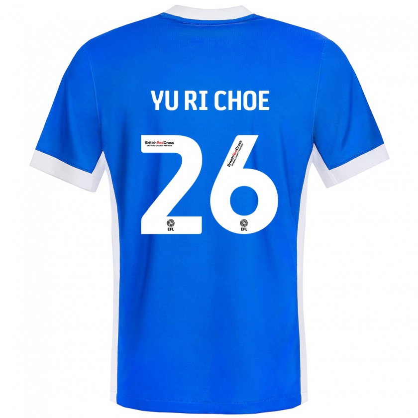 Kandiny Homme Maillot Yu-Ri Choe #26 Bleu Blanc Tenues Domicile 2024/25 T-Shirt