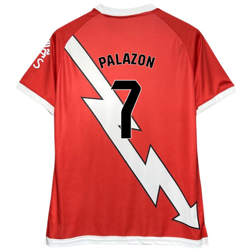 Kandiny Homme Maillot Isi Palazón #7 Blanc Rouge Tenues Domicile 2024/25 T-Shirt