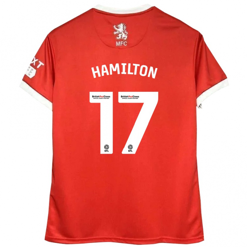 Kandiny Homme Maillot Micah Hamilton #17 Rouge Blanc Tenues Domicile 2024/25 T-Shirt