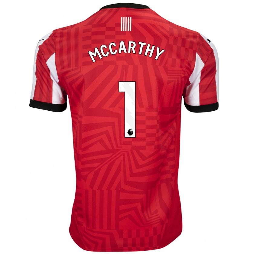 Kandiny Homme Maillot Alex Mccarthy #1 Rouge Blanc Tenues Domicile 2024/25 T-Shirt