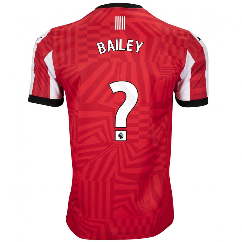 Kandiny Homme Maillot Isaac Bailey #0 Rouge Blanc Tenues Domicile 2024/25 T-Shirt