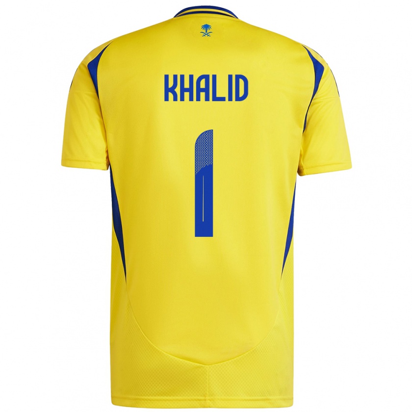 Kandiny Homme Maillot Sara Khalid #1 Jaune Bleu Tenues Domicile 2024/25 T-Shirt