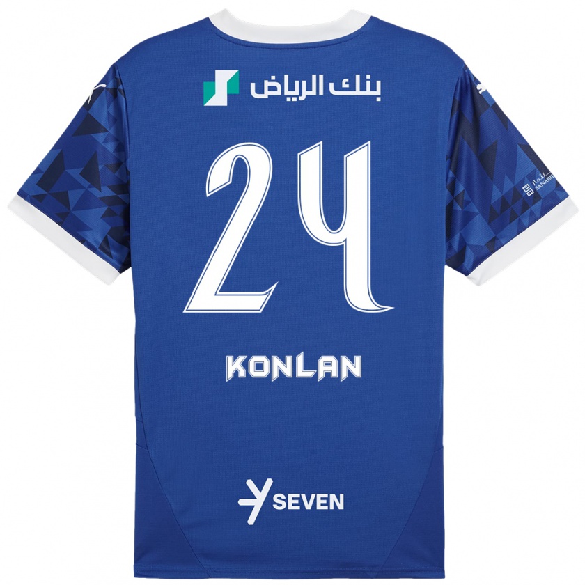 Kandiny Homme Maillot Cynthia Konlan #24 Bleu Foncé Blanc Tenues Domicile 2024/25 T-Shirt