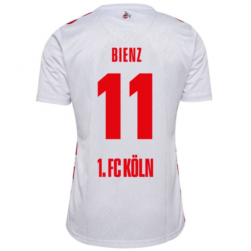 Kandiny Homme Maillot Alena Bienz #11 Blanc Rouge Tenues Domicile 2024/25 T-Shirt