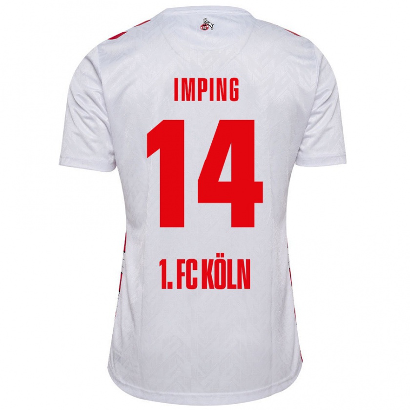 Kandiny Homme Maillot Carlotta Imping #14 Blanc Rouge Tenues Domicile 2024/25 T-Shirt