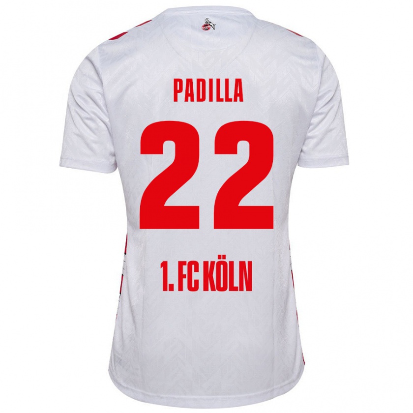 Kandiny Homme Maillot Natalia Padilla #22 Blanc Rouge Tenues Domicile 2024/25 T-Shirt