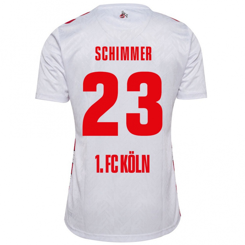 Kandiny Homme Maillot Marleen Schimmer #23 Blanc Rouge Tenues Domicile 2024/25 T-Shirt