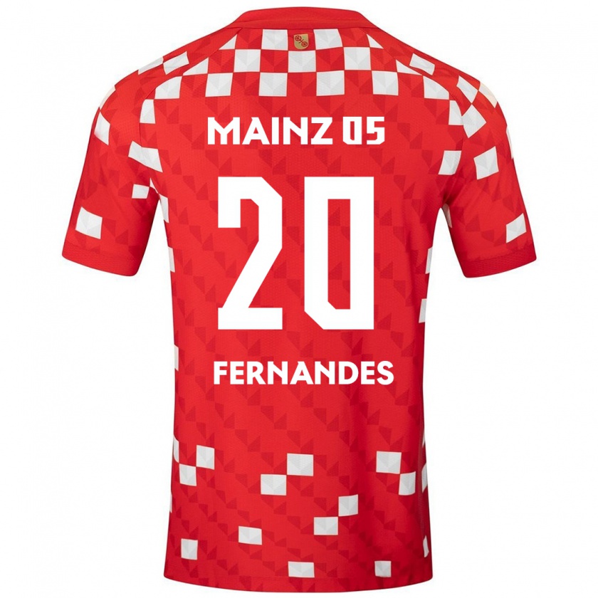 Kandiny Homme Maillot Edimilson Fernandes #20 Blanc Rouge Tenues Domicile 2024/25 T-Shirt