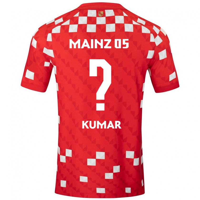 Kandiny Homme Maillot Florian Kumar #0 Blanc Rouge Tenues Domicile 2024/25 T-Shirt