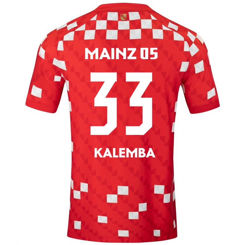 Kandiny Homme Maillot Marcel Kalemba #33 Blanc Rouge Tenues Domicile 2024/25 T-Shirt