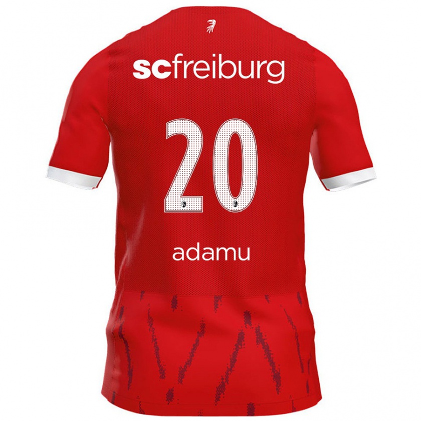 Kandiny Homme Maillot Junior Adamu #20 Rouge Tenues Domicile 2024/25 T-Shirt