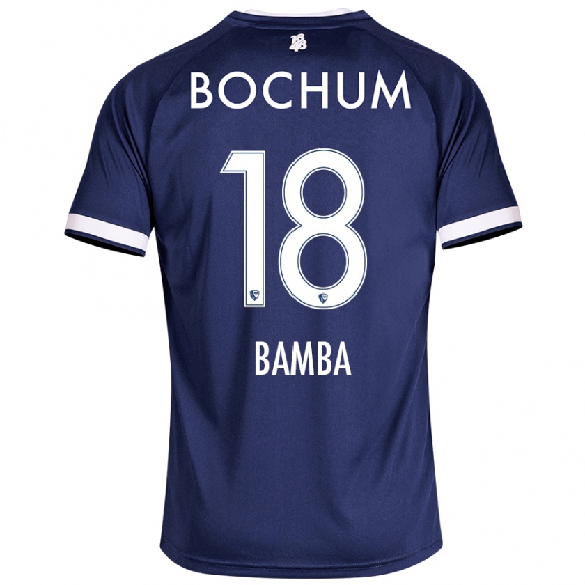 Kandiny Homme Maillot Samuel Bamba #18 Bleu Foncé Tenues Domicile 2024/25 T-Shirt