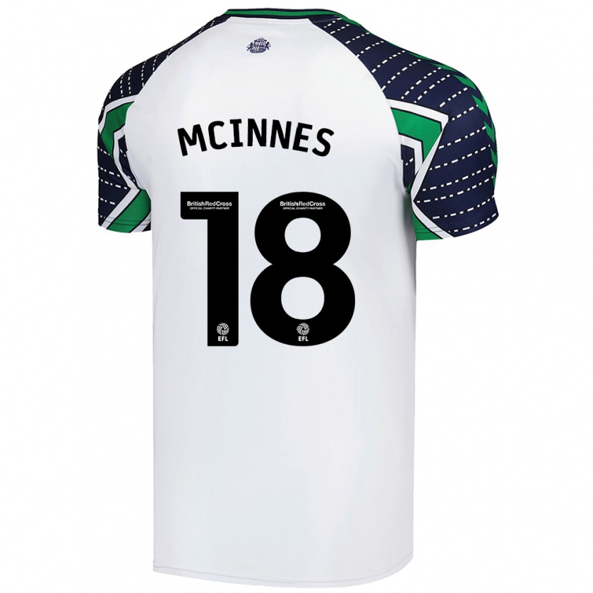 Kandiny Homme Maillot Libbi Mcinnes #18 Blanc Tenues Extérieur 2024/25 T-Shirt