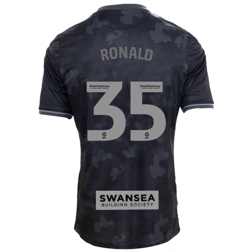 Kandiny Homme Maillot Ronald #35 Noir Tenues Extérieur 2024/25 T-Shirt