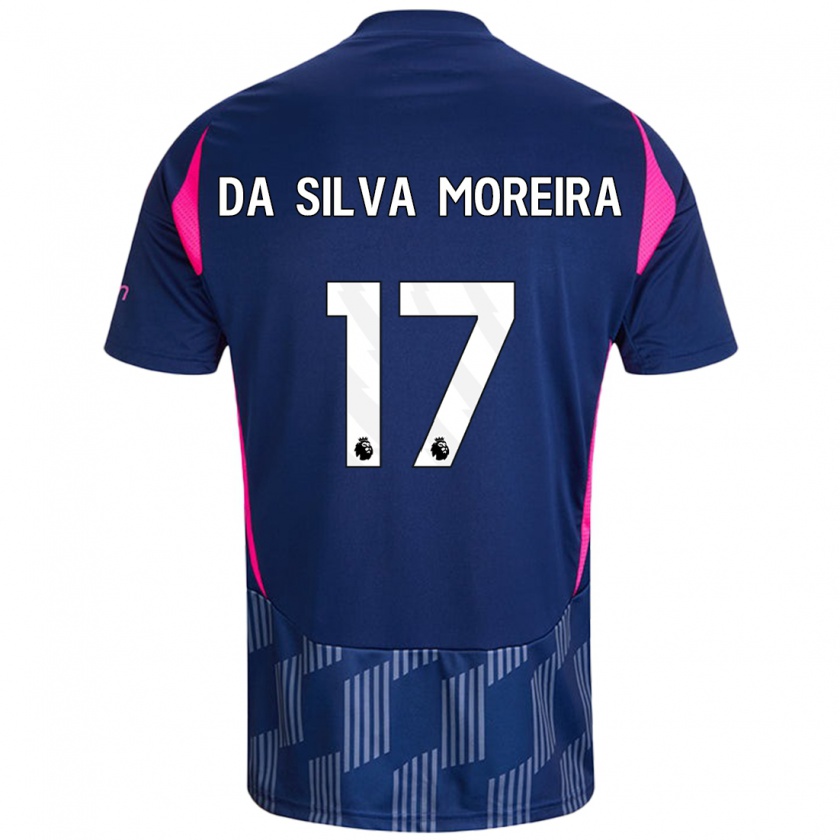 Kandiny Homme Maillot Eric Da Silva Moreira #17 Bleu Royal Rose Tenues Extérieur 2024/25 T-Shirt