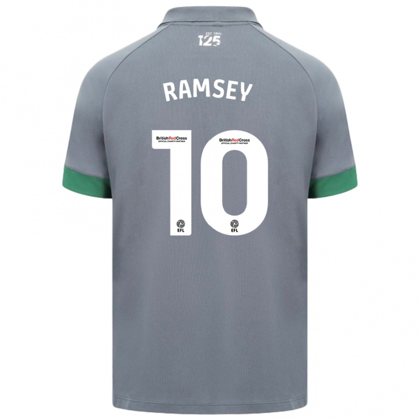 Kandiny Homme Maillot Aaron Ramsey #10 Gris Foncé Tenues Extérieur 2024/25 T-Shirt