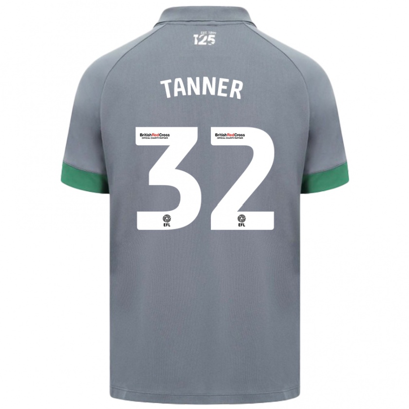 Kandiny Homme Maillot Ollie Tanner #32 Gris Foncé Tenues Extérieur 2024/25 T-Shirt