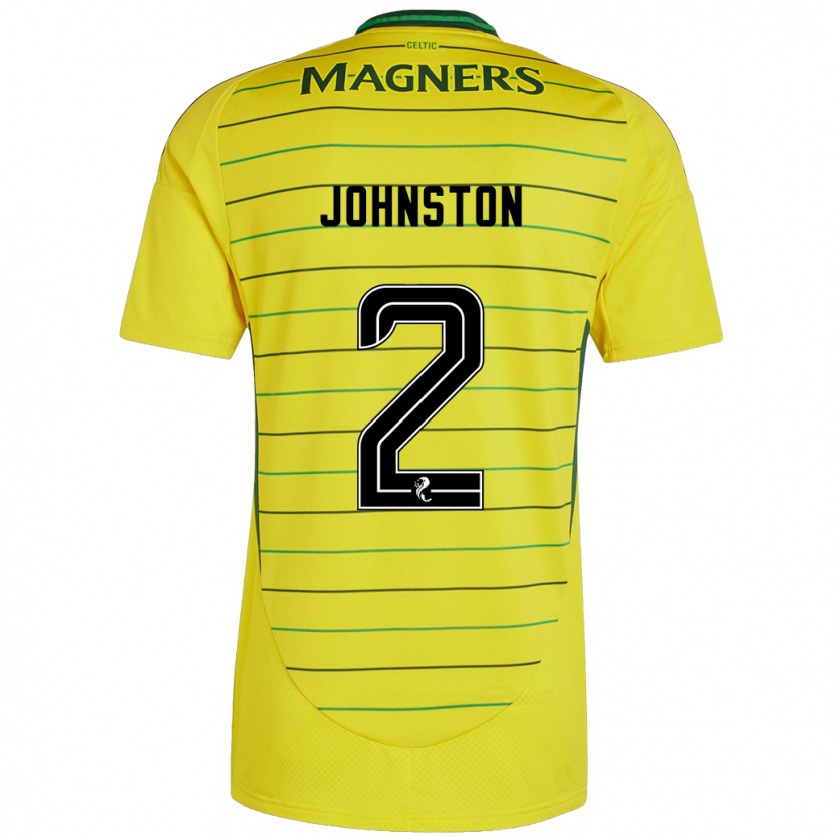 Kandiny Homme Maillot Alistair Johnston #2 Jaune Tenues Extérieur 2024/25 T-Shirt