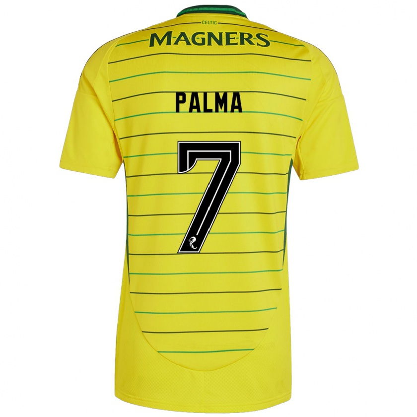 Kandiny Homme Maillot Luis Palma #7 Jaune Tenues Extérieur 2024/25 T-Shirt