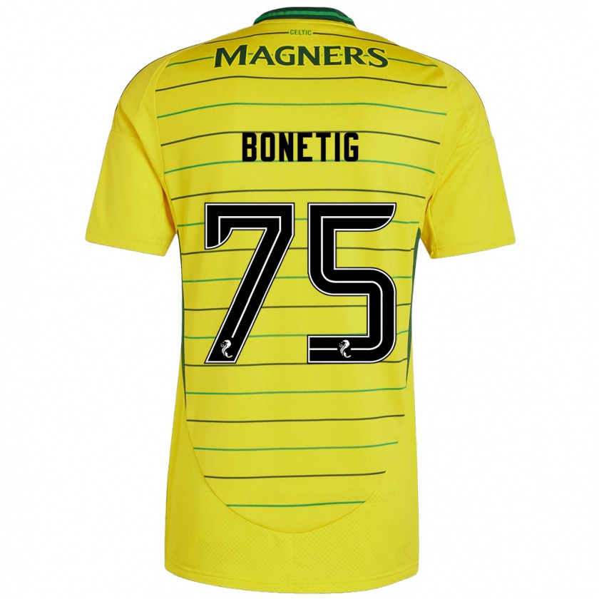 Kandiny Homme Maillot Liam Bonetig #75 Jaune Tenues Extérieur 2024/25 T-Shirt