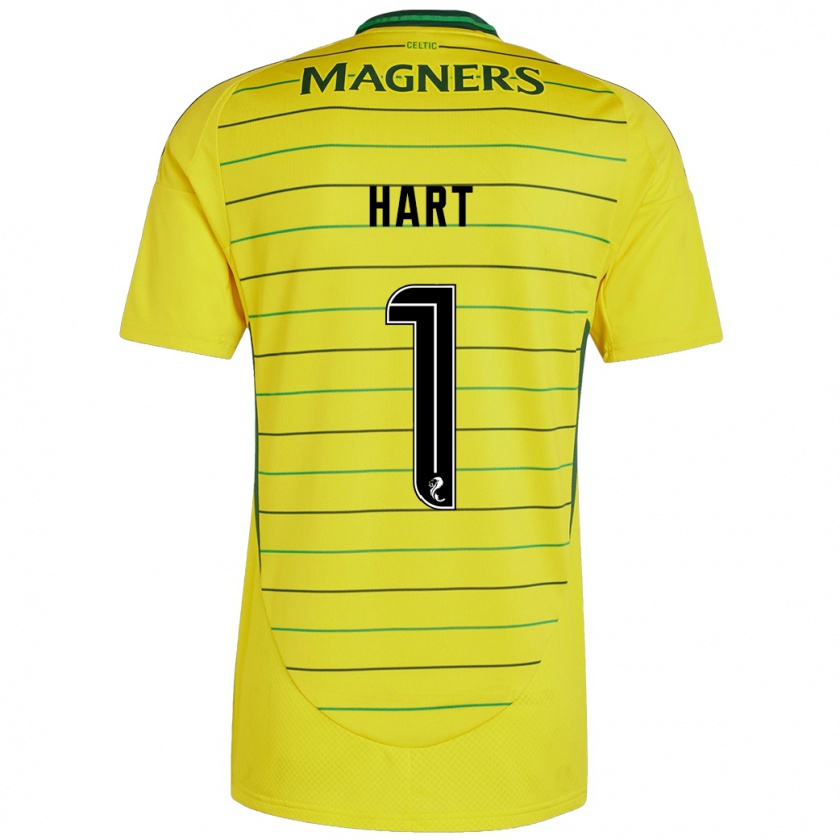 Kandiny Homme Maillot Joe Hart #1 Jaune Tenues Extérieur 2024/25 T-Shirt