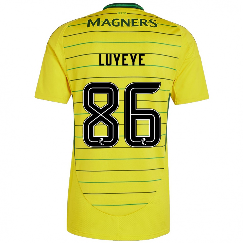 Kandiny Homme Maillot Benny-Jackson Luyeye #86 Jaune Tenues Extérieur 2024/25 T-Shirt