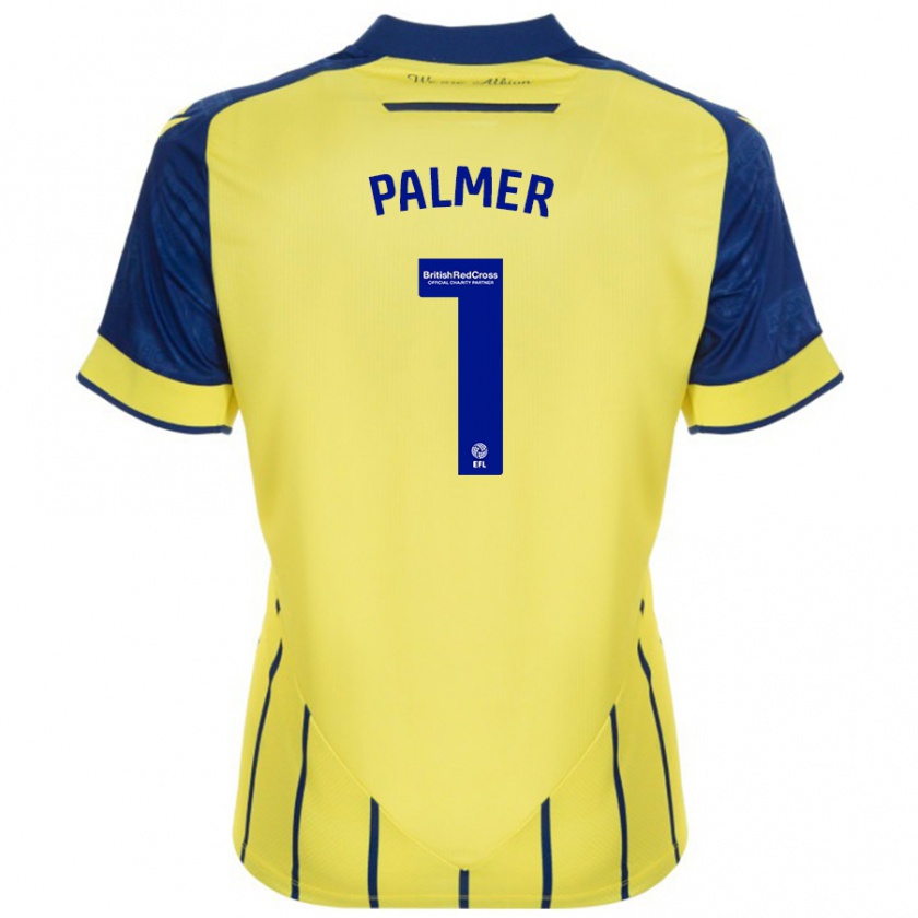 Kandiny Homme Maillot Alex Palmer #1 Jaune Bleu Tenues Extérieur 2024/25 T-Shirt