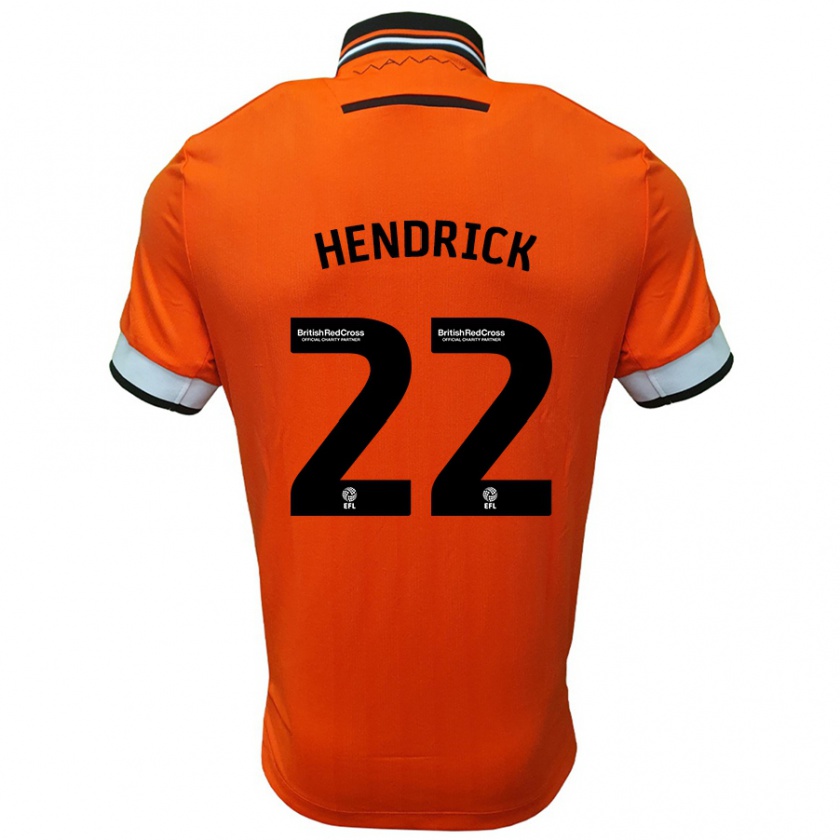 Kandiny Homme Maillot Jeff Hendrick #22 Orange Blanc Tenues Extérieur 2024/25 T-Shirt