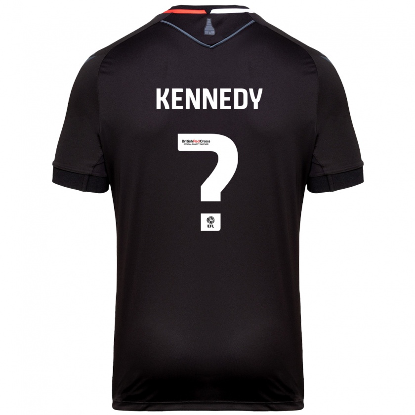 Kandiny Homme Maillot Dan Kennedy #0 Noir Tenues Extérieur 2024/25 T-Shirt