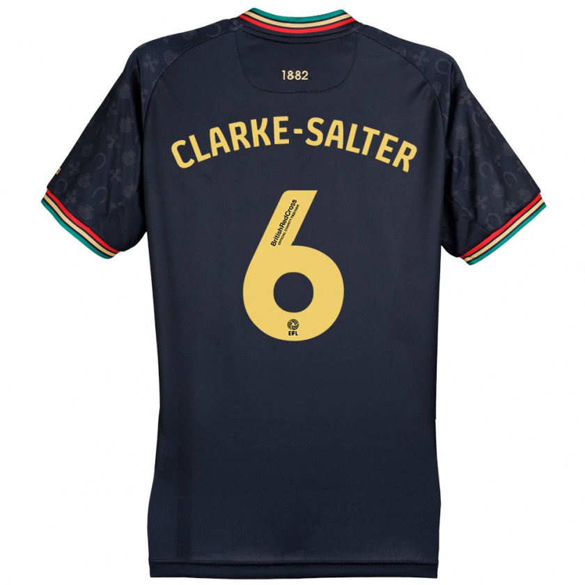 Kandiny Homme Maillot Jake Clarke-Salter #6 Bleu Marine Foncé Tenues Extérieur 2024/25 T-Shirt