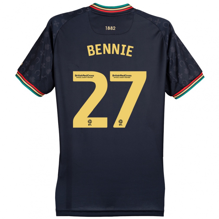 Kandiny Homme Maillot Daniel Bennie #27 Bleu Marine Foncé Tenues Extérieur 2024/25 T-Shirt