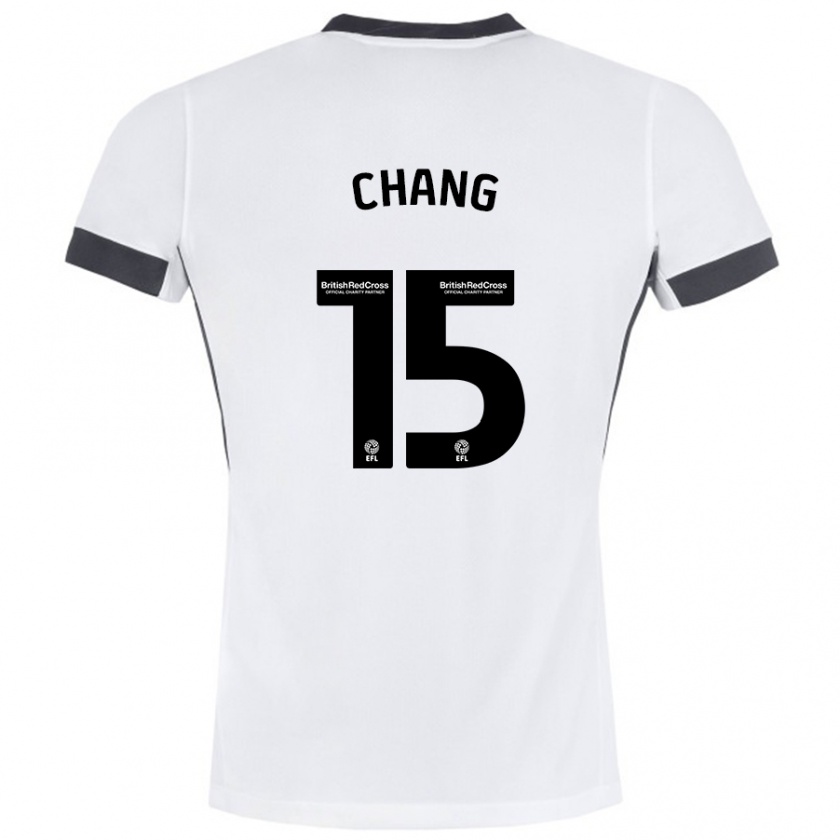 Kandiny Homme Maillot Alfie Chang #15 Blanc Noir Tenues Extérieur 2024/25 T-Shirt