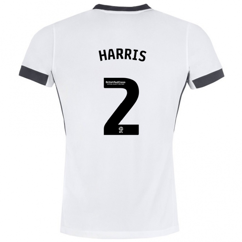 Kandiny Homme Maillot Martha Harris #2 Blanc Noir Tenues Extérieur 2024/25 T-Shirt