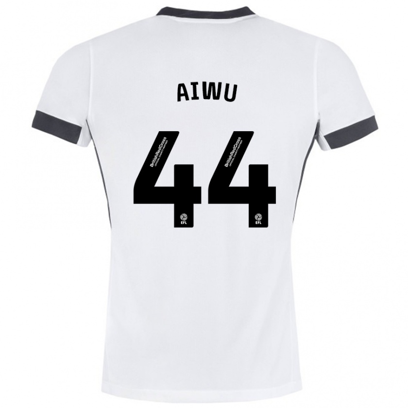 Kandiny Homme Maillot Emanuel Aiwu #44 Blanc Noir Tenues Extérieur 2024/25 T-Shirt