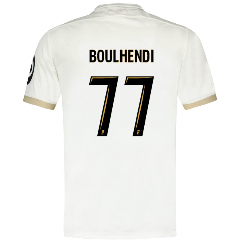 Kandiny Homme Maillot Teddy Boulhendi #77 Blanc Doré Tenues Extérieur 2024/25 T-Shirt